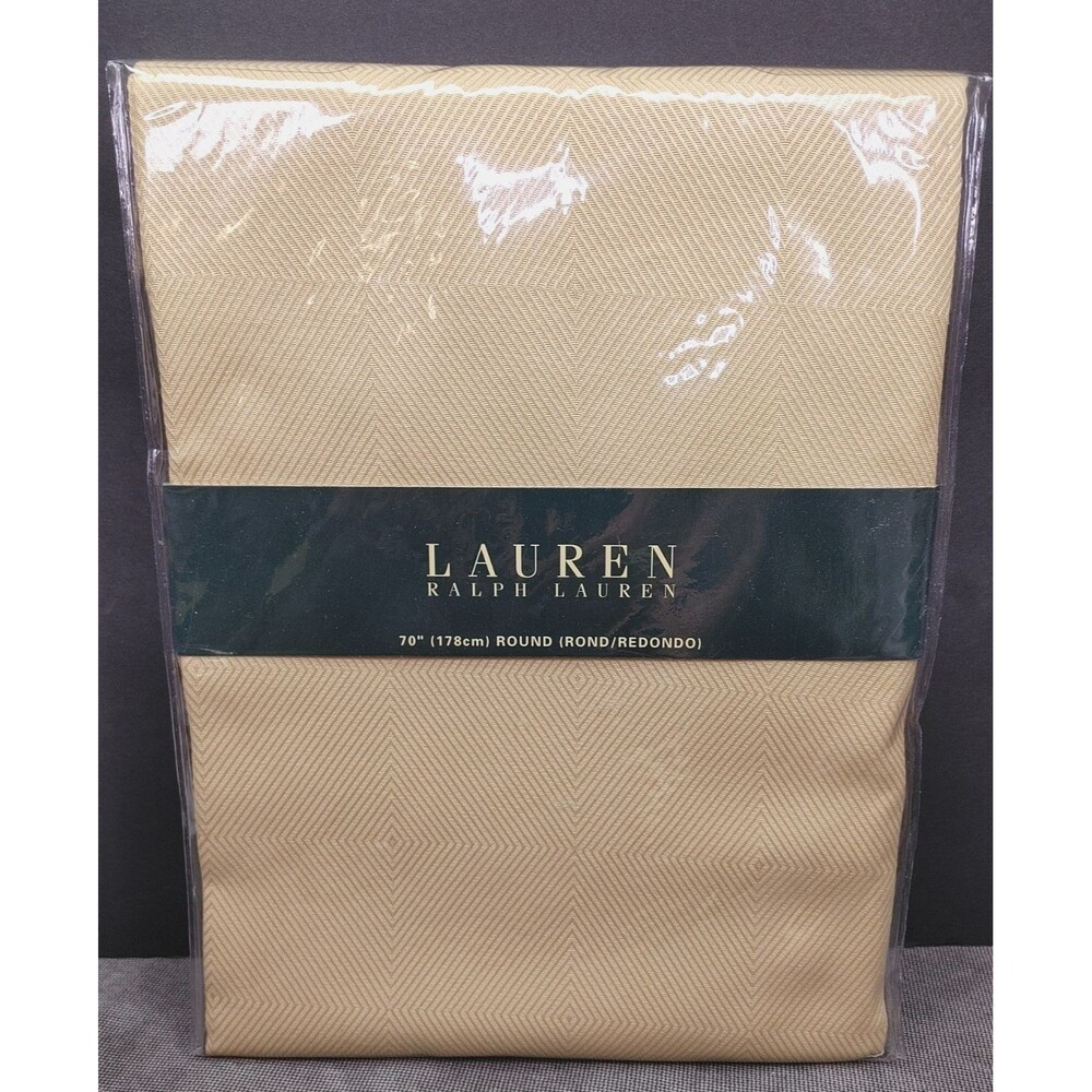 Lauren Ralph Lauren Home 70" Round Tablecloth - Harrison Butter NEW